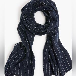 J Crew Men’s Navy Pinstripe Scarf